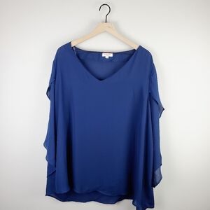 Andree by Unit Navy Blouse 3X
